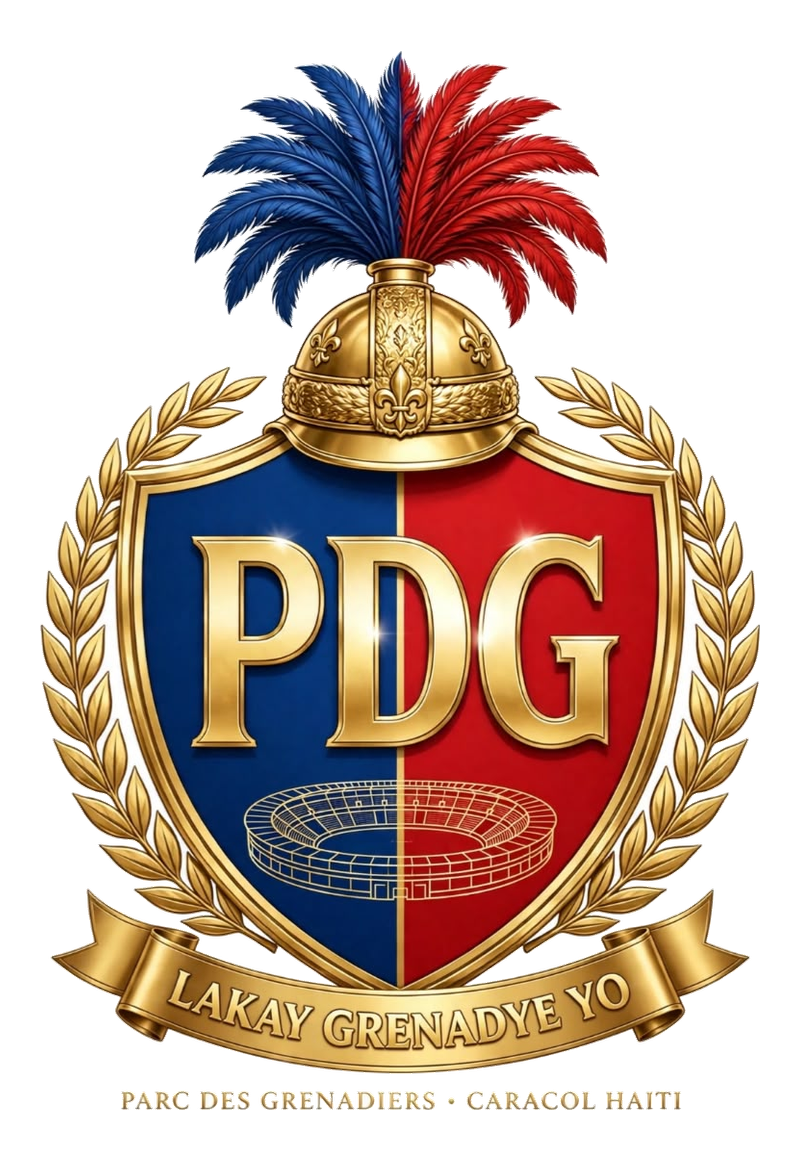 Blason Parc Des Grenadiers — PDG, Lakay Grenadye yo